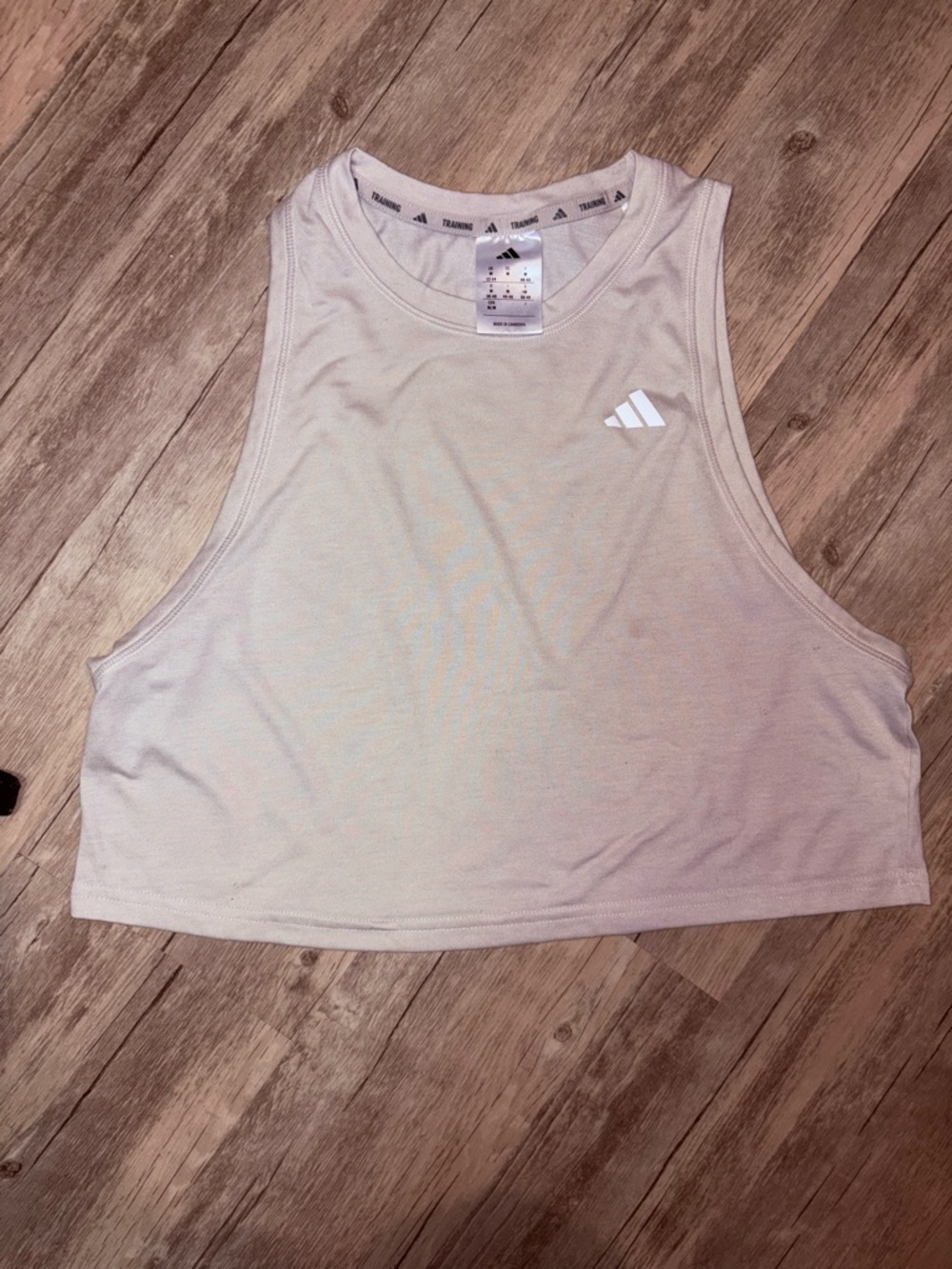adidas Light Pink Cropped Athletic Tank
